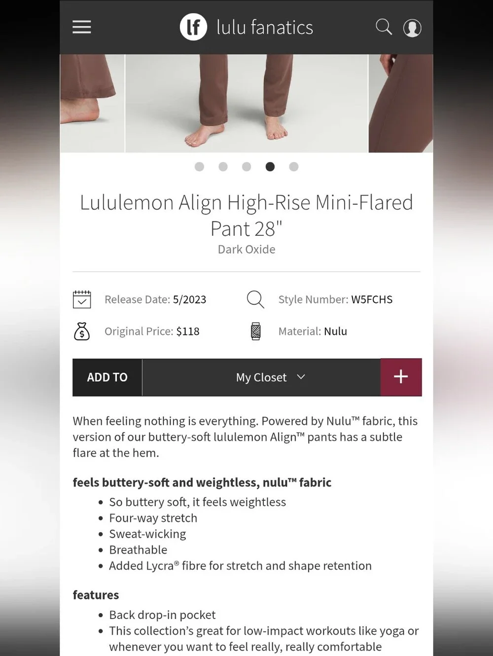 Lululemon Align High-Rise Mini Flared Pant